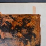 Jean Poulet (1926-2006) "the dead city" Oil on paper