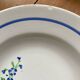 6 assiettes creuses Niderviller à décor de fleurs bleues