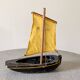 Wooden pond sailboat, The Misainier by the brand Tirot, vintage toy.