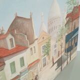Acrylic painting "View of the Sacré Coeur" from the Place du Tertre