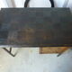 Vintage burnt wood desk shou-sugi-ban method, Japan