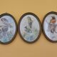 3 tableaux aquarelle peinture oiseaux signé Wolf