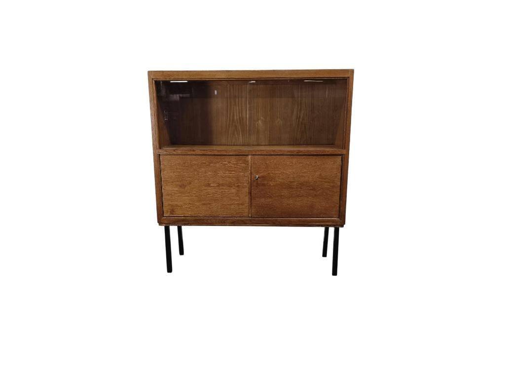 Vitrine / meuble bar / armoire vintage en bois