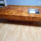 Table basse pour Roche Bobois années 70 Loupe d'orme ou thuya