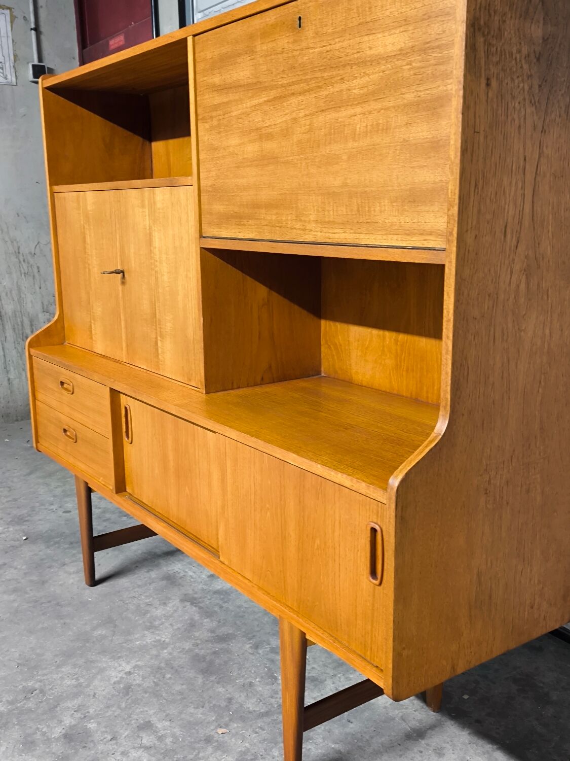 Vintage Scandinavian teak enfilade from the 1960s by Samcom.