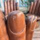 Ensemble de 6 chaises « mains » en bois
