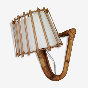 1950s rattan sconce