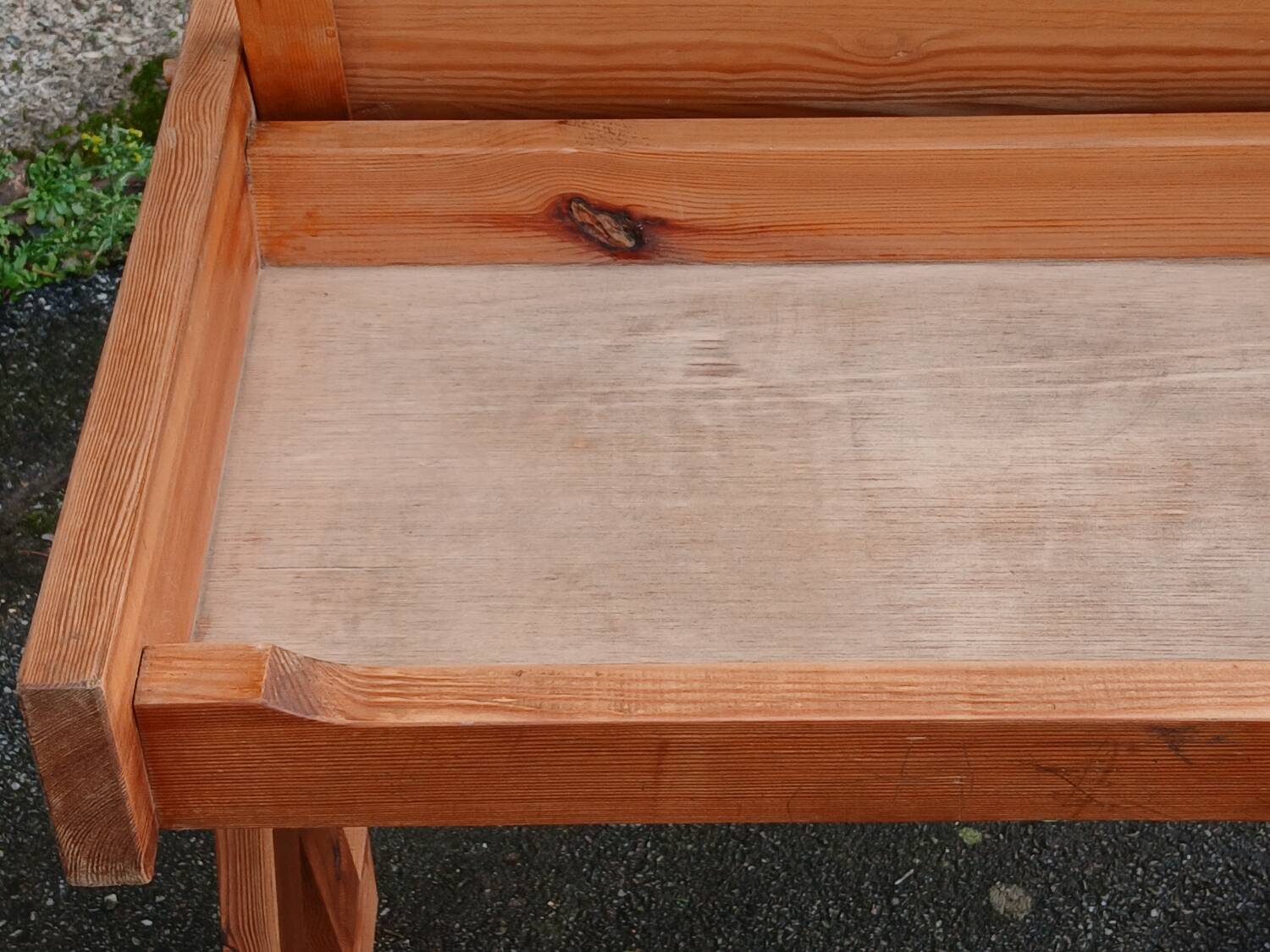 Solid pine desk, 1960s
