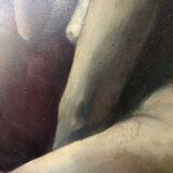 Nude woman painting
