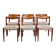 Set of six dining chairs - teak & light upholstery - Henry W. Klein - Bramin - 1960s
