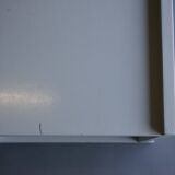 Tabouret cube minimaliste en contreplaqué. Années 1960