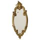 French Baroque-style gold-leaf gilded mirror with crest, 60 cm
