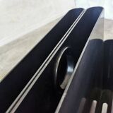 Giotto Stoppino for Kartell Black ABS Plastic Magazine Rack - 1970s Italy