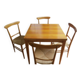 Table and four chairs from the 60s