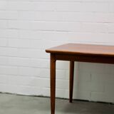 Table basse allongée vintage en teck des années 60