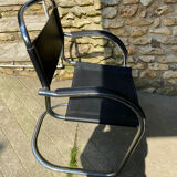 Leather and chrome chair