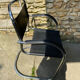 Chaise cuir et chrome