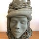 Large crowned ceramic head by Stefania Boemi – Sicily, 44 cm