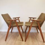 Set of 2 Rare Vintage Lupina Wooden Armchair by Niko Kralj, MCM Shell Chair