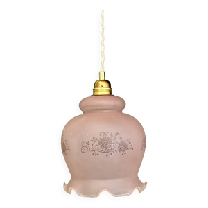 Suspension globe vintage - rose