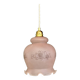Vintage frosted pink glass pendant globe