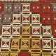 Red Yellow Tribal Pattern Kilim Rug, 145x282Cm