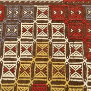 Red Yellow Tribal Pattern Kilim Rug, 145x282Cm