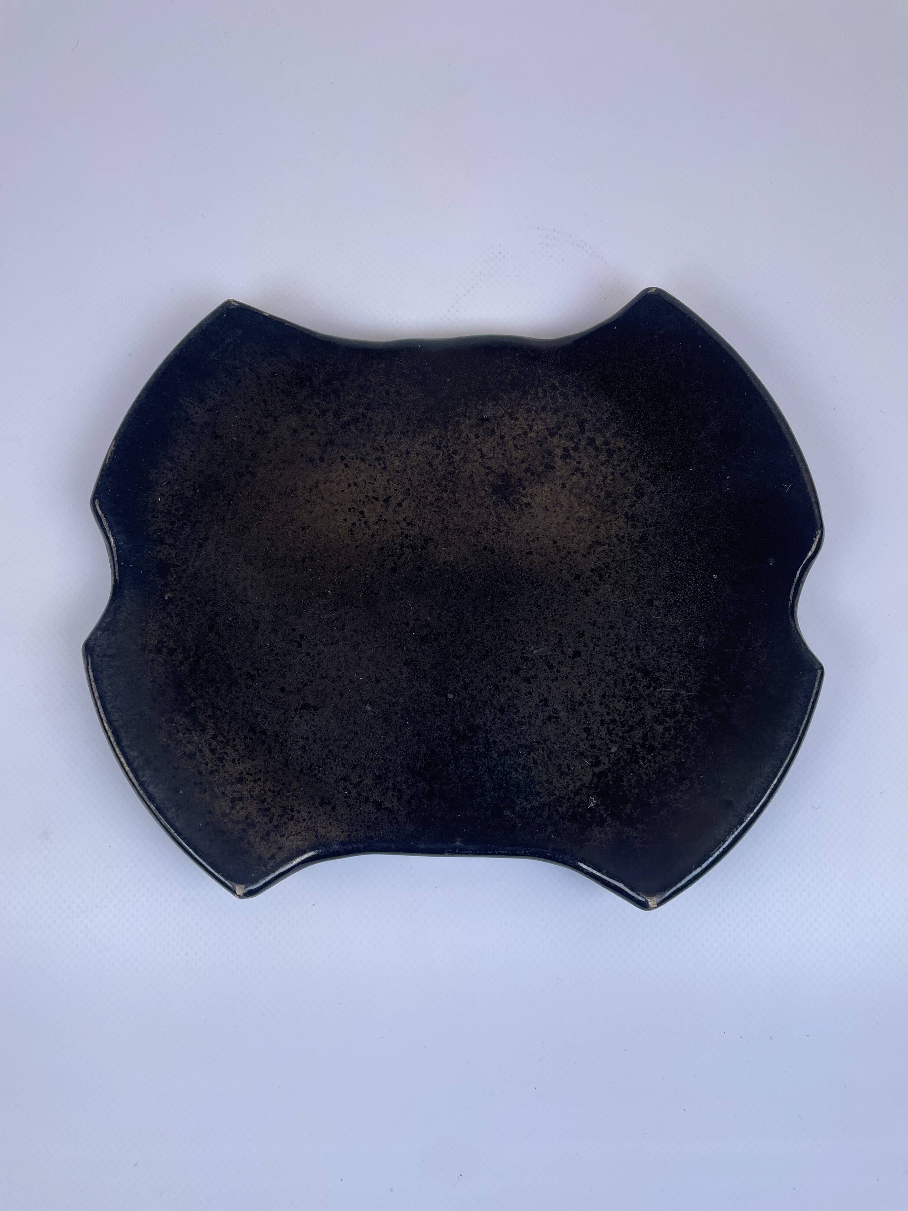 Wall plate signed Jean Gazietto Vallauris from the 50s