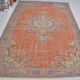 Orange Anatolian Vintage Turkish Rug sku 734