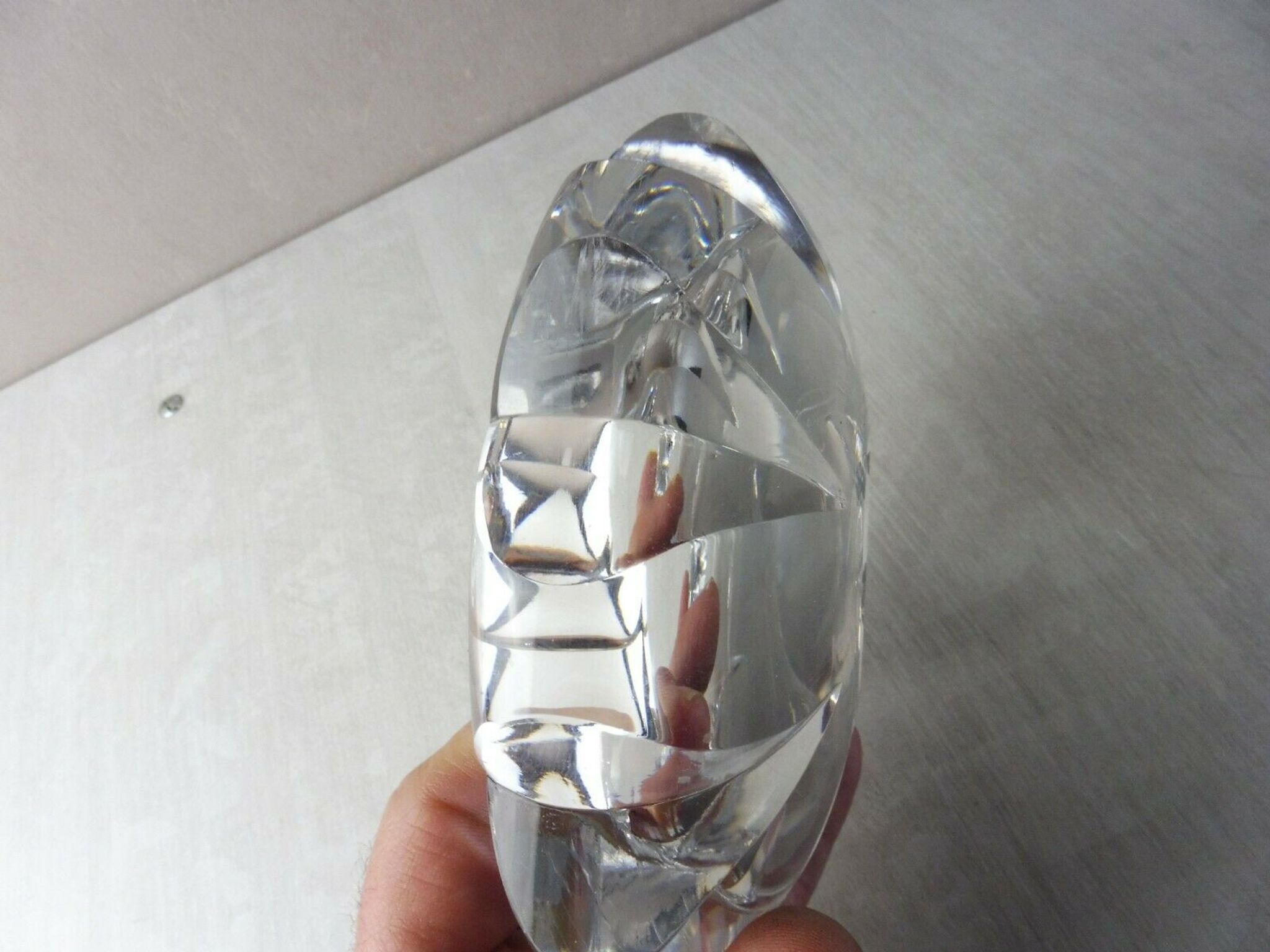 Ancient ashtray, cut crystal, St Louis