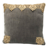 Square cushion, cover and insert. Grey, Champagne. Mila model.