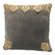 Coussin carré, Housse et Insert. Gris, Champagne. Modèle Mila.