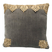 Square cushion, cover and insert. Grey, Champagne. Mila model.