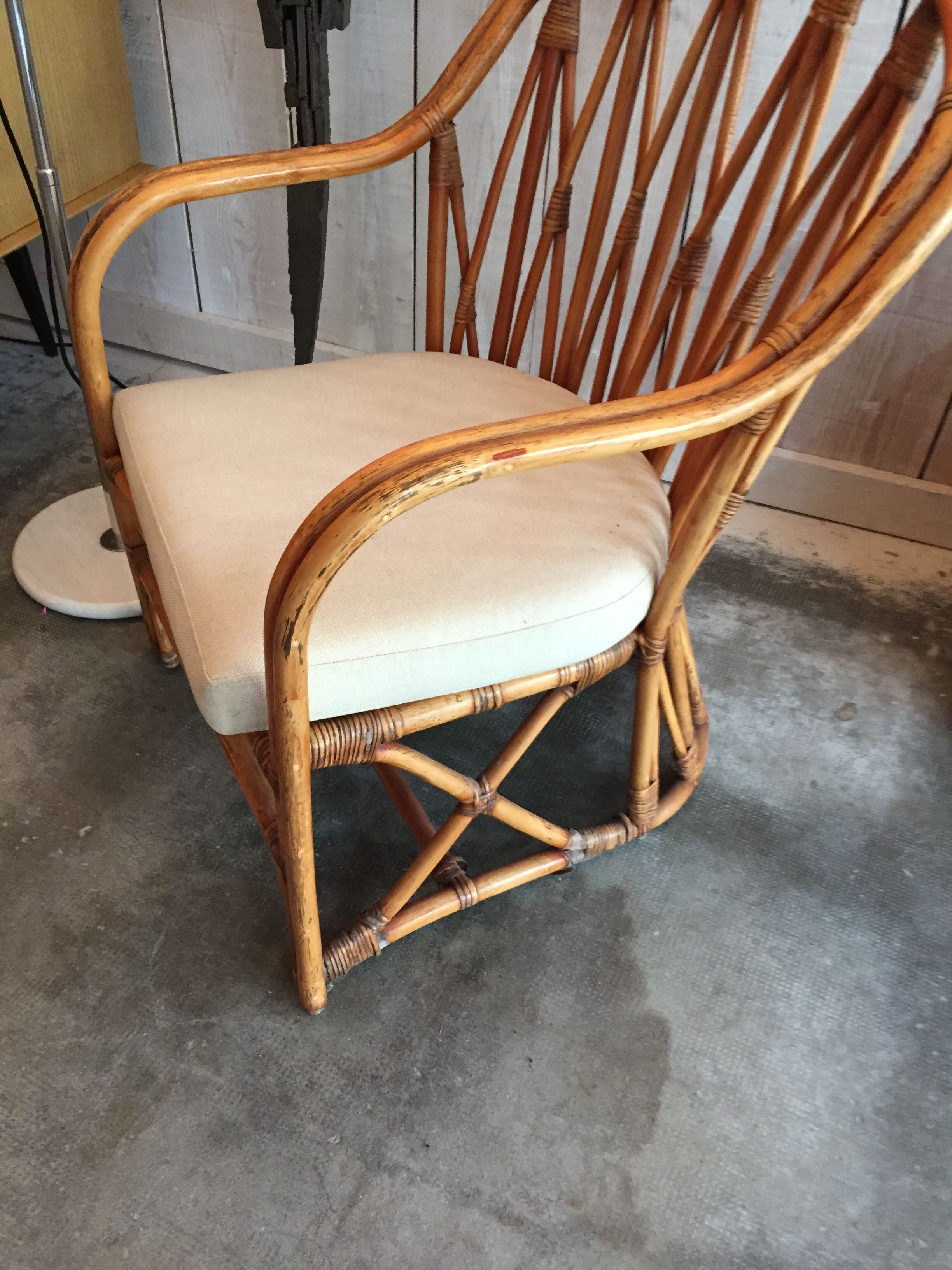 Paire de Fauteuil en rotin circaa 1960