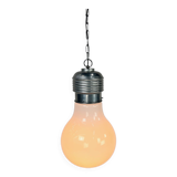 Vintage pendant lamp oversized light bulb by nuova elleluce, 1970