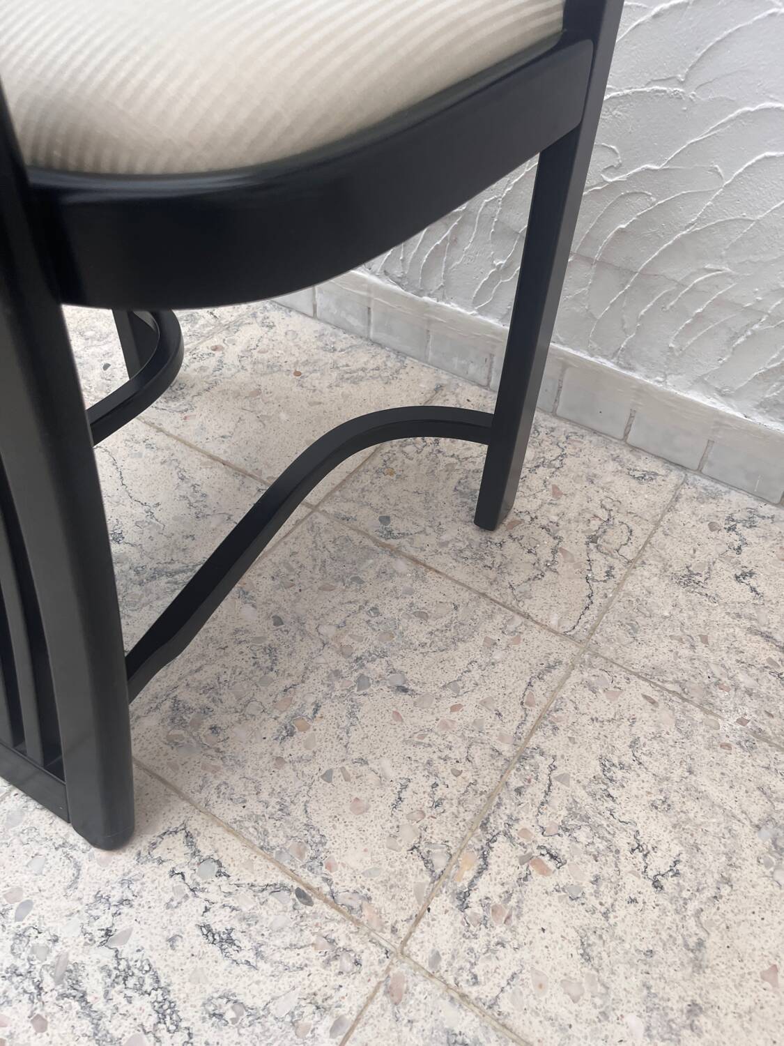 Black wooden designer chair