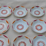 Series of 20 modernist plates Faïencerie de Castres