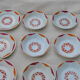 Series of 20 modernist plates Faïencerie de Castres