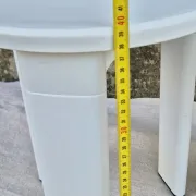 2 TATAY white plastic stools vintage 1970s