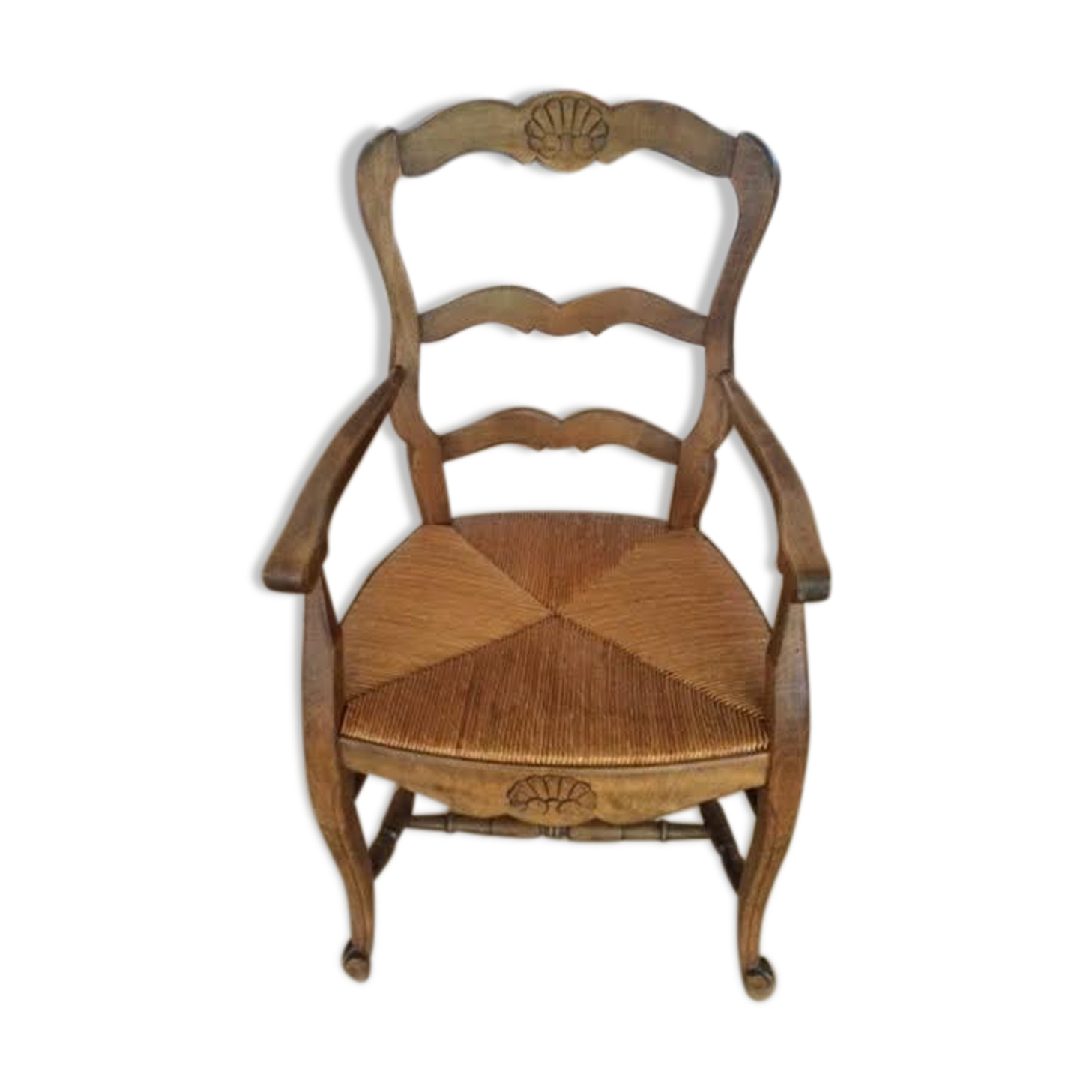 Fauteuil bois et paille