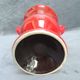 Very pretty red ceramic vase with black highlights with two handles