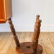 Wooden tripod stool with star, Brutalist, Popular Style, 1950