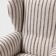 Pair of Striped French Bergère Armchairs, 1970s