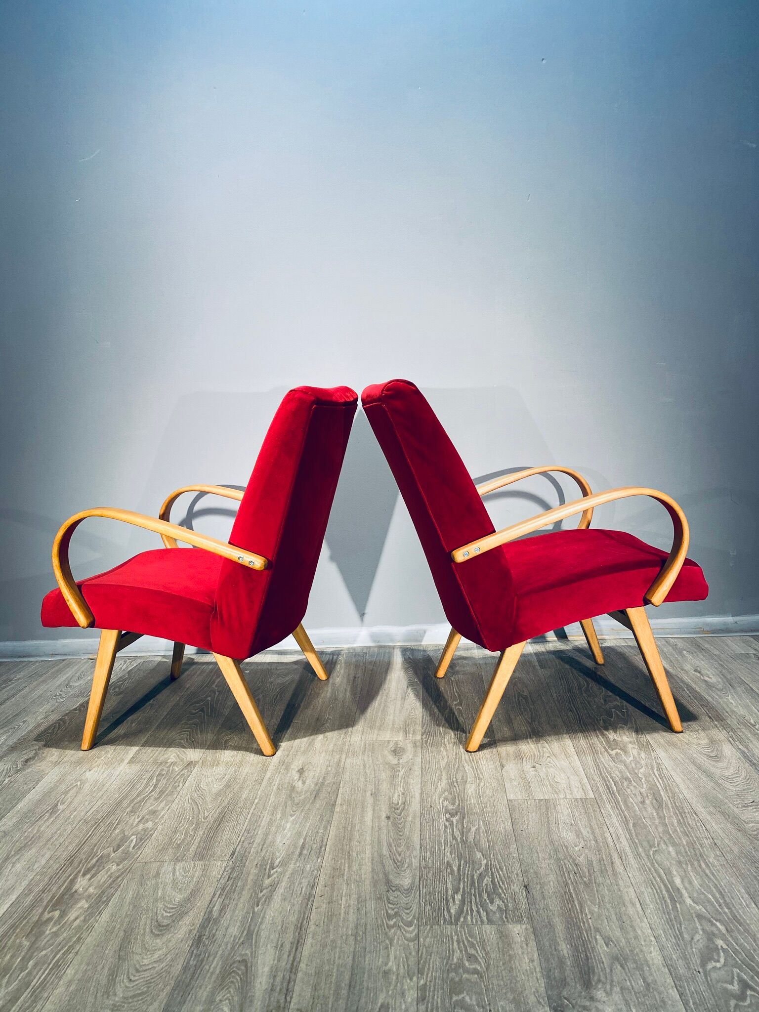Pair des fauteuils de Jaroslav Smidek pour Ton, vintage 1960