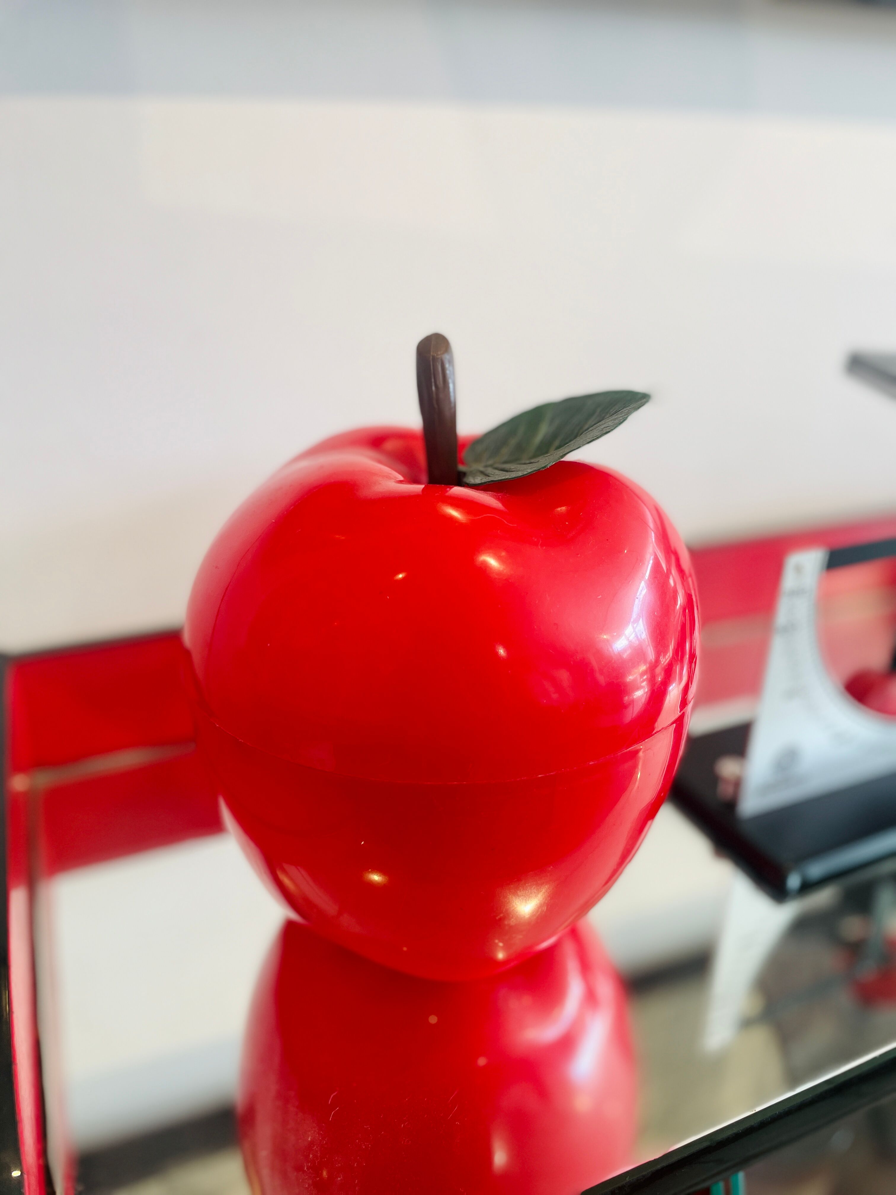 Red ice cube apple