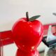 Red ice cube apple