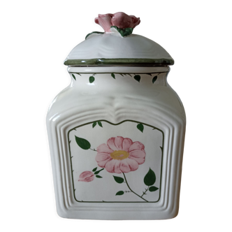 Boîte ou pot en céramique vintage Villeroy & Bosch Wildrose Charme avec couvercle