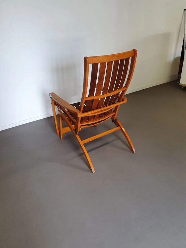 Chaise bois courbé Thonet Siesta Medizinal 1951 chaise longue