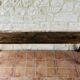 Oak farmhouse bench, circa 40's /50's