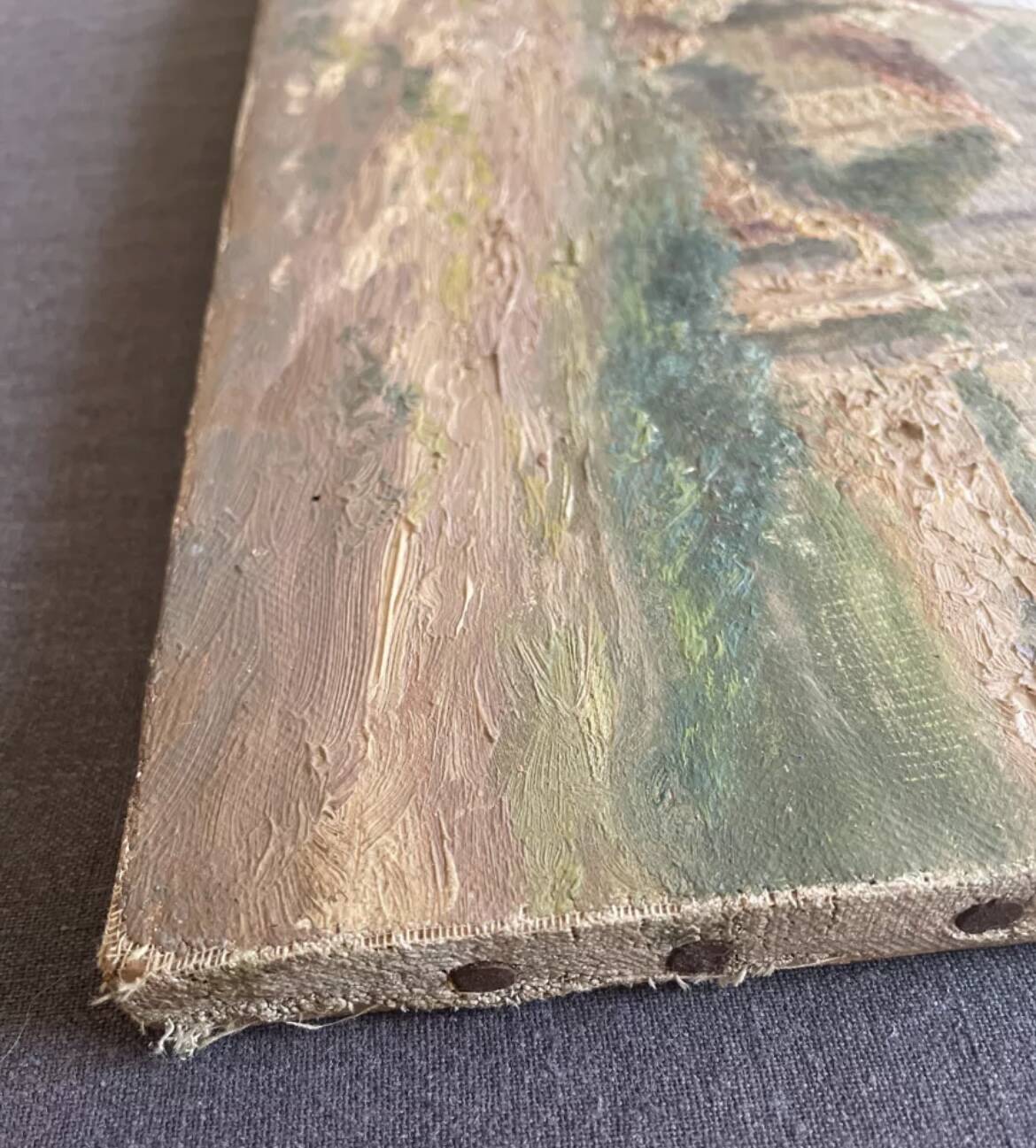 Oil on canvas Vendée landscape